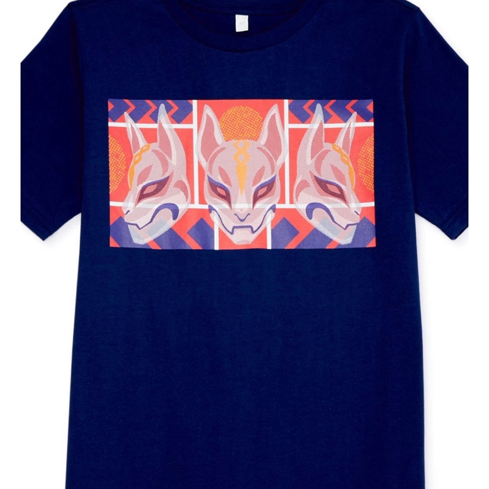 NWT Fortnite Kitty Mask Boys Tshirt large